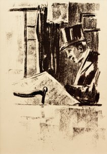 シリンダー付き新聞リーダー 作： Lesser Ury
