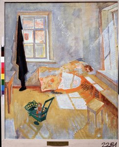 「子供部屋」レフ・アレクサンドロヴィッチ・ブルーニ（1894-1948）による絵画、1926年国立トレチャコフ美術館、モスクワ 作： Lev Aleksandrovitc Bruni
