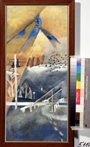 「冬の風景」レフ・アレクサンドロヴィチ・ブルーニ作（1894-1948） 1918年 個人蔵 作： Lev Aleksandrovitc Bruni