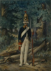 1800年、1840年代のプレオブラジェンスキー連隊の擲弾兵