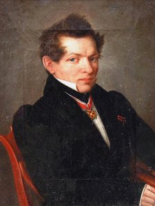 数学者ニコライ・ロバチェフスキーの肖像1792-1856、1839