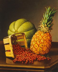 果物のある卓上静物 作： Levi Wells Prentice