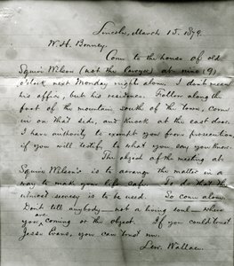 ルーウォレスからWHボニーへの手紙（1860-81）1879年3月15日 作： Lew Wallace