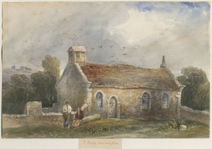 カルトンチャペル-今 &39;聖。メアリー教会 &39;：水彩画、nd [c1830-1840]（絵画）