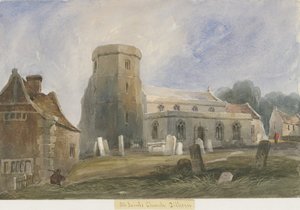 ディルホーン教会：水彩画、nd [c1830-1840]（絵画） 作： Lewis John Wood