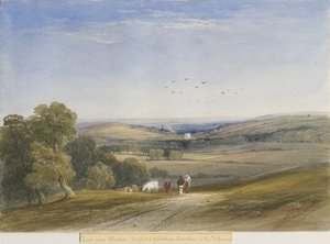 エラストーン教会：水彩画、nd [？19セント] 作： Lewis John Wood
