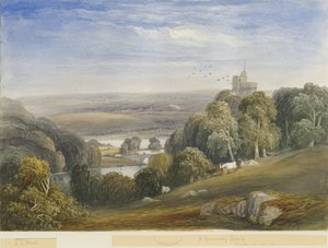 グリーンウェイバンク-レイク：水彩画、ND [c1830-1840] 作： Lewis John Wood