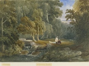 グリーンウェイ銀行：水彩画、nd [c1830-1840] 作： Lewis John Wood