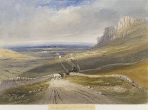 ネギ-フラッシュへの道の岩：水彩画、nd [c1830-1840]