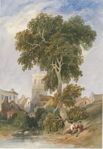 ロングナービレッジ：水彩画、ND [c1830-1840]