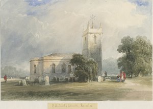 ロスター教会：水彩画、nd [c1830-1840] 作： Lewis John Wood