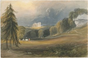 ウットンロッジ：水彩画、ND [c1830-1840] 作： Lewis John Wood