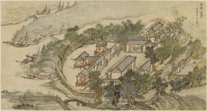 五鹿庵、17世紀初頭。 作： Li Shida