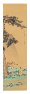 2人のミュージシャン、1758年 作： Li Wenyuan