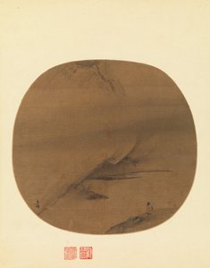 湿地のほとりを散歩する詩人、13 世紀初頭。