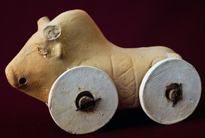 車輪に乗った動物、テラコッタの子供のおもちゃ、イタリック文明 作： Unbekannt Unbekannt