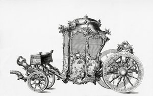 ロココ調の馬車のデザイン、エングレービング 作： Unbekannt Unbekannt