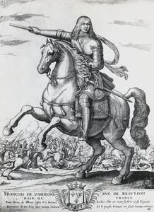 第2代ボーフォート公爵でフランスの将軍であったフランシス・オブ・ブルボン＝ヴェンドーム（1616-1669）の騎馬像、ニコラ・ド・ラ・ファージュ（1600?-1655）の彫刻作品。 作： Unbekannt Unbekannt