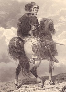 イタリアの軍人・政治家Gian Giacomo Trivulzio (1440-1518), 彫刻, 22x16 cm, Galerie Historique de Versailles, Histoire de France, Charles Gavard Publisher, Paris, circa 1840より。 作： Unbekannt Unbekannt