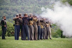ゲティスバーグの戦いを現代風に再現したもの（写真