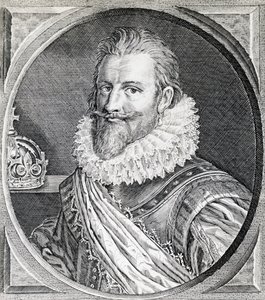 デンマーク・ノルウェー王クリスチャン4世（1588-1648）の肖像（エングレービング