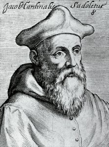 イタリアの人文主義者、カトリック司教、枢機卿であるヤコポ・サドレート（1477-1547）の肖像、クラウディウス・ペルネトゥス作『Illustrissimorum, omnique virtutis, et scientiarum laude praestantissimoru virorum icones』からの版画 作： Unbekannt Unbekannt