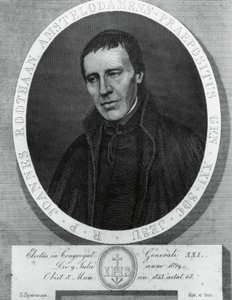 ヤン・フィリップ・ルートハーン（1785-1853）の肖像（オランダのイエズス会、第21代イエズス会総長）Frans Quartierの絵画の後にSerafino Speranza（1862-1911）が描いたドローイングとエングレーヴィング。 作： Unbekannt Unbekannt