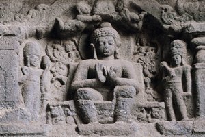 仏陀を描いたレリーフ インド、マハーラーシュトラ州、カルラ洞窟 2世紀 作： Unbekannt Unbekannt