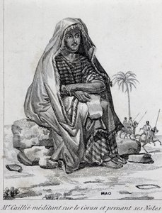 Rene Caillie（1799-1838）アラブの服を着て、クルアーンを瞑想する探検家 作： Unbekannt Unbekannt