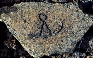 石の彫刻、プアコ・ペトログリフ・アーケオロジカル・ディストリクト、ハワイ島、アメリカ