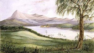 ニュー・サウス・ウェールズ州トゥーフォールド・ベイ 1860年頃（水彩画）