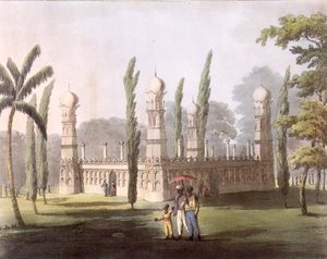 キラーダーの墓、オスコッタ、プレート27、「マイソール王国の絵入り風景」より、H.メルケ(fl.1800-20)の彫刻、エドワード・オルム(1774-c.1820)の出版、1804年(アクアチント)