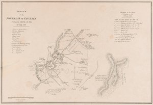 ？グズニーの要塞のスケッチ。 1839年7月23日にストームによって撮影されましたか？ 作： Lieutenant Thomas Wingate