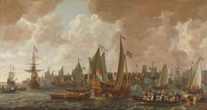 1660 年 5 月 24 日、イングランド王チャールズ 2 世がロッテルダムに到着