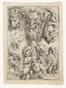 動物の頭と果物の房 Divertimenti di Livio Meus (シリーズタイトル) 作： Lieven Mehus
