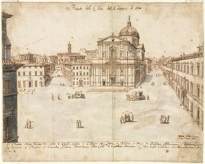 ローマ十八景：ジェス教会 作： Lievin Cruyl