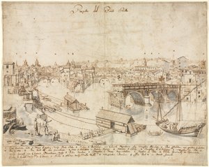 ローマの18の眺め：ポンテ・ロット、1665。 作： Lievin Cruyl