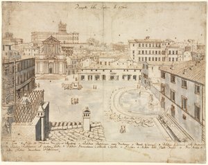 ローマ十八景：トレビの泉 作： Lievin Cruyl