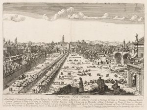 ローマのロクリからの眺めローマの印章[回転]、1666。 作： Lievin Cruyl