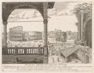 ラルコの見通しLOCURI Rome InsignesのIl Colosseo di Costantino、1666年。