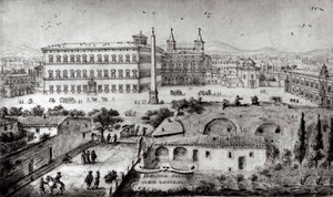 ラテランの眺め、ローマ、1672-73。 作： Lievin Cruyl