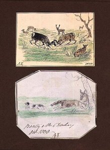 Aynhoeの公園の風景（スケッチブックの1ページ 作： Lili Cartwright