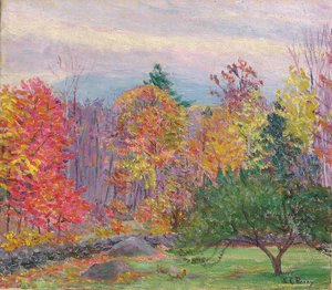 1923年10月、ニューハンプシャー州ハンコックの風景（キャンバスに油彩）