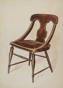 1937年頃、ペイントされた椅子。
