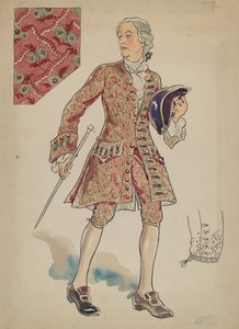 男性用スーツ、1936年頃。