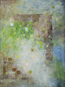 アースカラーの緑の四角形 作： Lillian Christiansson
