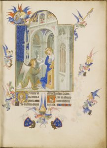 受胎告知ベリー公公爵の非常に豊かな時間 作： Limbourg Brothers
