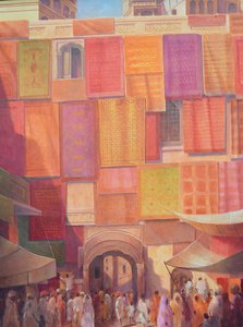 ジャイサルメールの絨毯が敷かれた城壁 作： Lincoln Seligman
