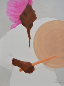 ドラマー、ピンクのターバン 作： Lincoln Seligman