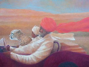 マハラジャ、少年＋チーター 作： Lincoln Seligman